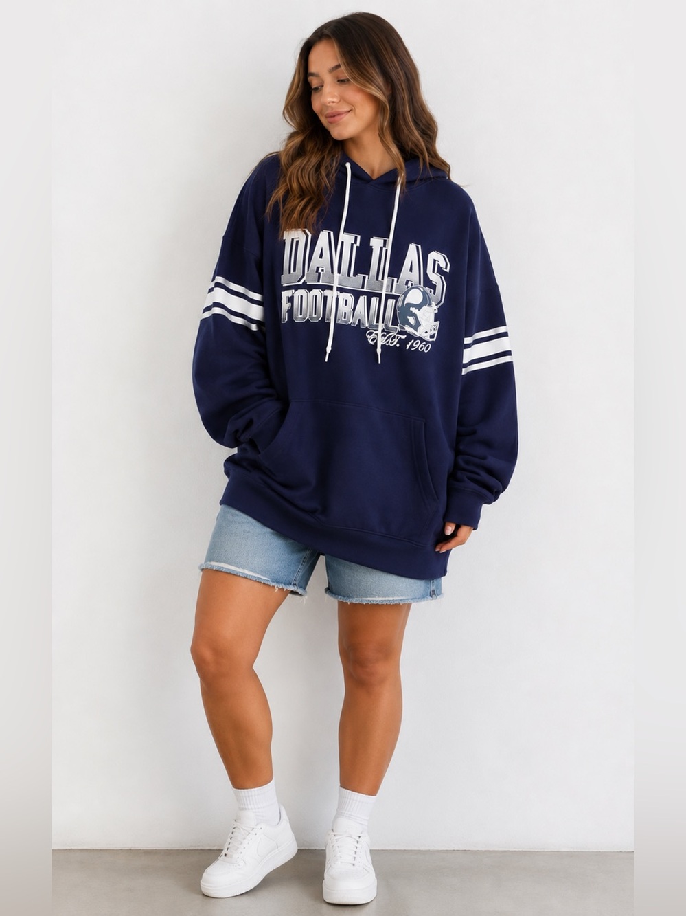 Dallas Cowboys Varsity Stripe Pullover Hoodie